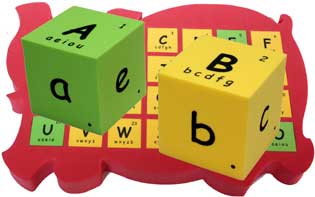 自然拼音 拼字 骰子 alphabets phonics spelling blocks cubes